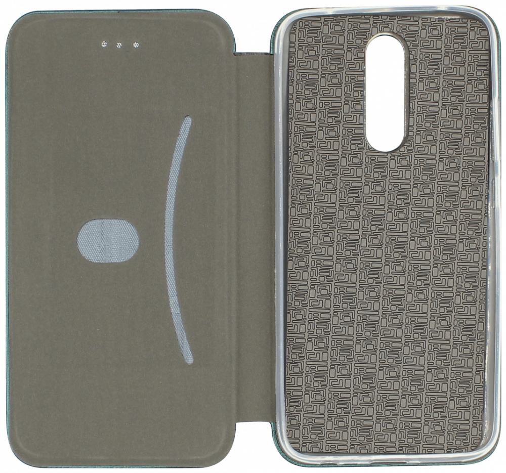 Xiaomi Redmi 8 oldalra nyíló mágneses flipes bőrtok prémium minőség sötétzöld