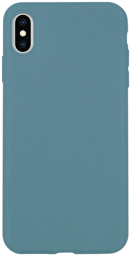 Apple iPhone XS Max szilikon tok matt szürkés kék