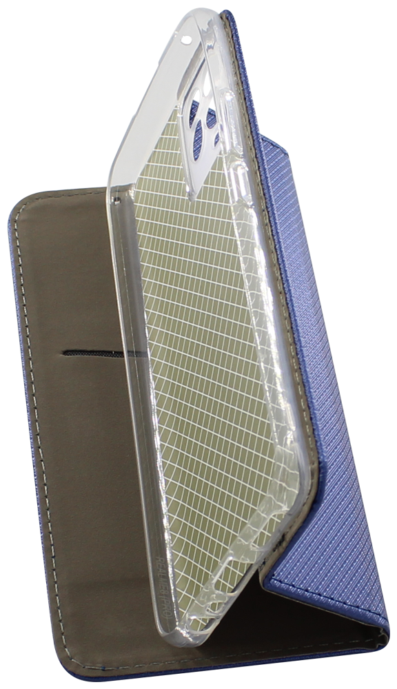 Realme 8 Pro oldalra nyíló flipes bőrtok rombusz mintás sötétkék