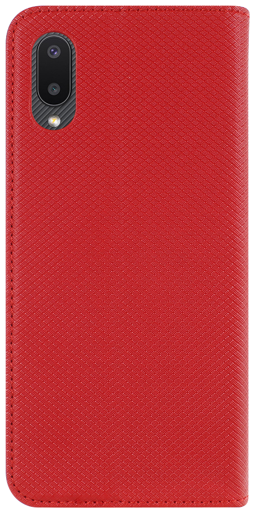 Samsung Galaxy M02 (SM-M022F) oldalra nyíló flipes bőrtok rombusz mintás piros