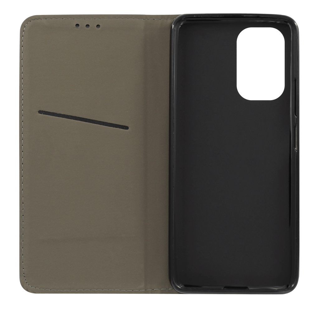 Xiaomi Poco F3 oldalra nyíló flipes bőrtok rombusz mintás fekete