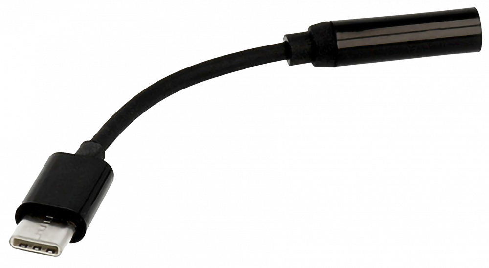 Motorola One Zoom átalakító kábel 3,5mm Jack csatlakozóról TYPE-C csatlakozóra fekete