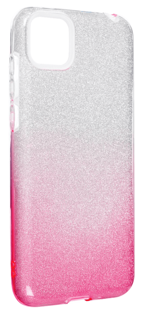 Apple iPhone 13 Pro Max szilikon tok csillogó hátlap rózsaszín/ezüst