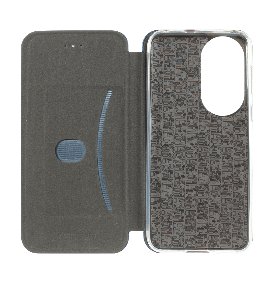 Huawei P50 oldalra nyíló mágneses flipes bőrtok prémium minőség sötétkék