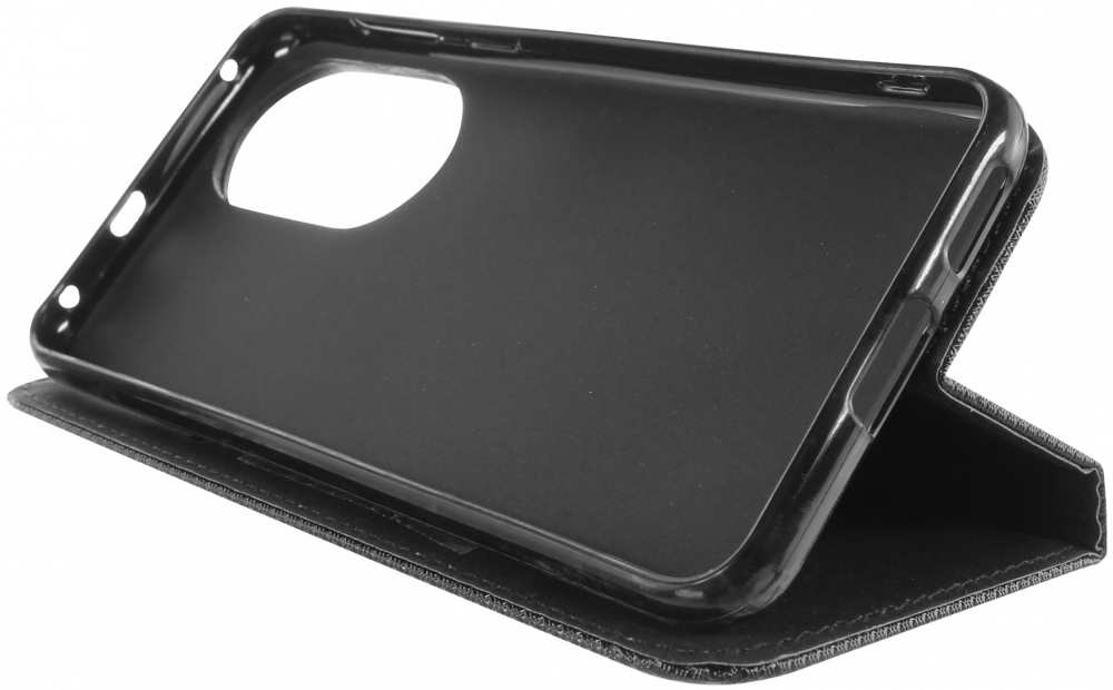 Huawei P50 oldalra nyíló flipes bőrtok rombusz mintás fekete