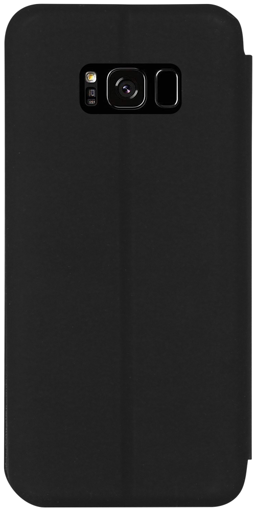 Samsung Galaxy S8 Plus (G955) oldalra nyíló flipes textilbőr tok prémium minőség fekete