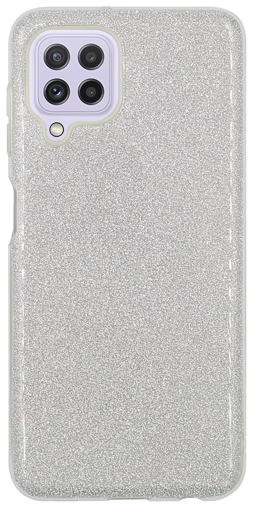 Samsung Galaxy A22 4G (SM-A225F) szilikon tok csillogó hátlap ezüst