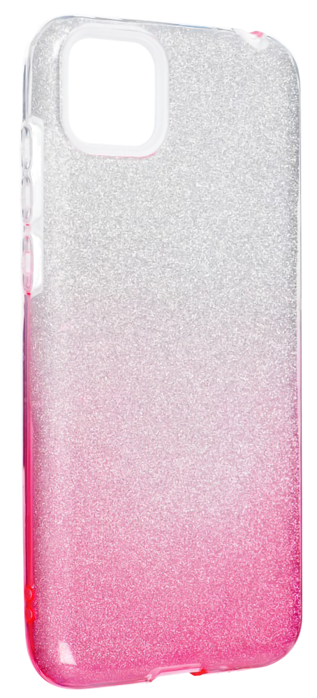 Samsung Galaxy M02 (SM-M022F) szilikon tok csillogó hátlap rózsaszín/ezüst