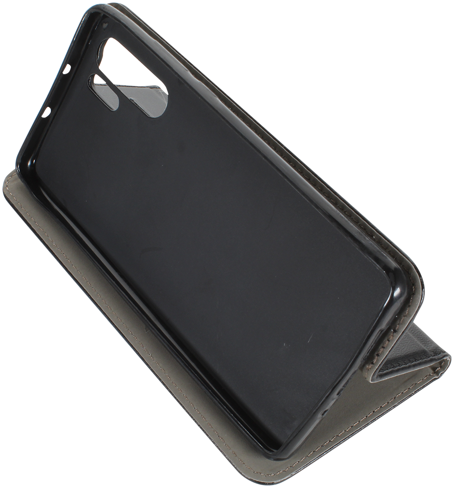 Huawei P30 Pro oldalra nyíló flipes bőrtok asztali tartó funkciós fekete