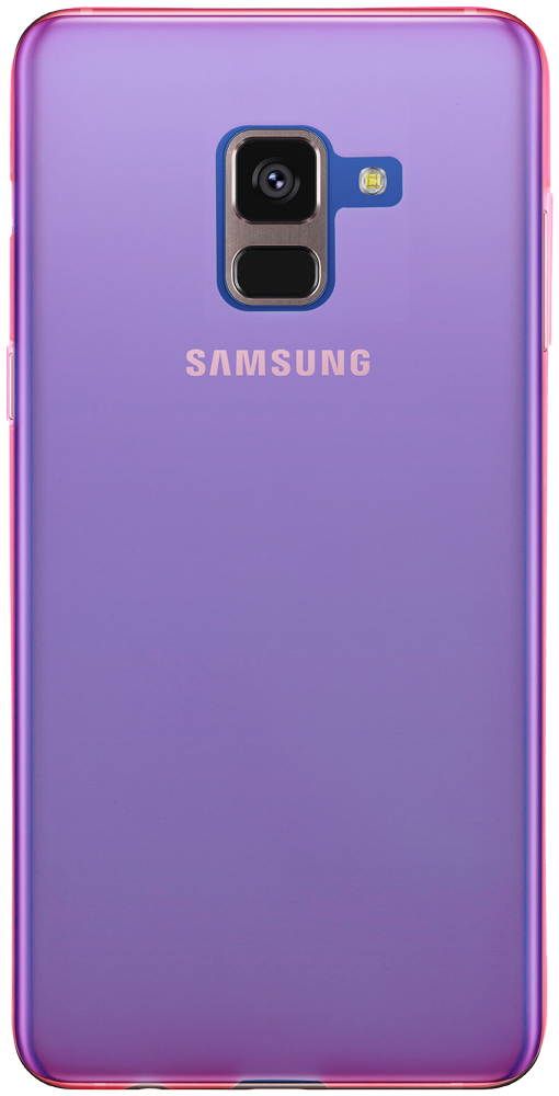 Samsung Galaxy A8 2018 (A530) szilikon tok matt-fényes keret rózsaszín