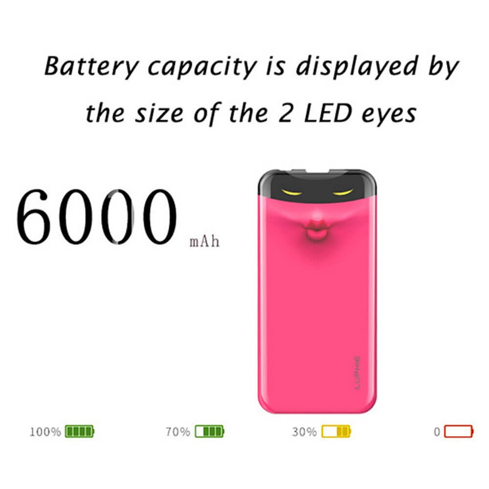 Sony Xperia 1 power bank - külső akkumulátor Luphie Life 6000 mAh piros