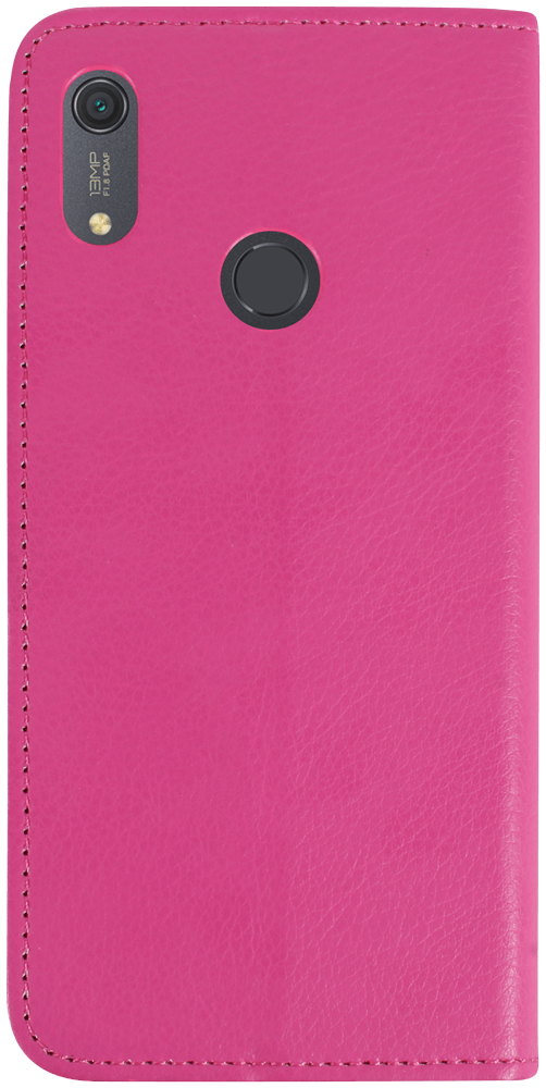 Huawei Y6s (2019) oldalra nyíló flipes bőrtok asztali tartó funkciós rózsaszín