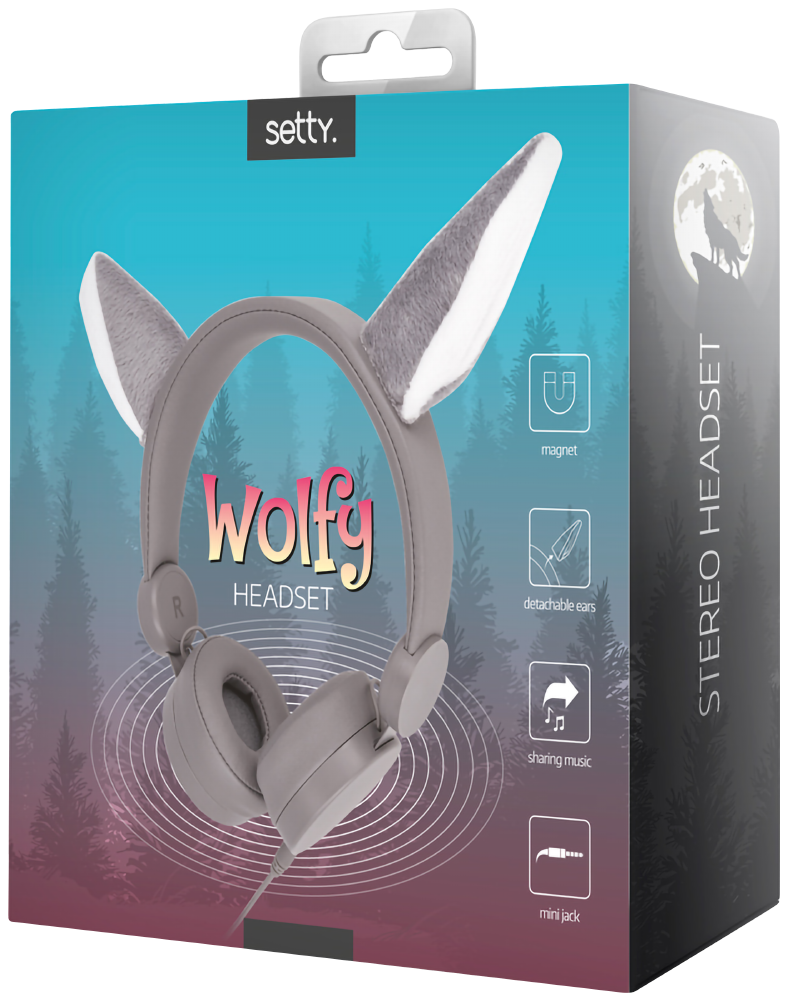 Sony Xperia 1 III Setty vezetékes fejhallgató mágneses farkas fülekkel
