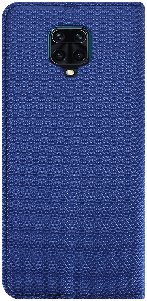 Xiaomi Redmi Note 9 Pro Max oldalra nyíló flipes bőrtok rombusz mintás sötétkék
