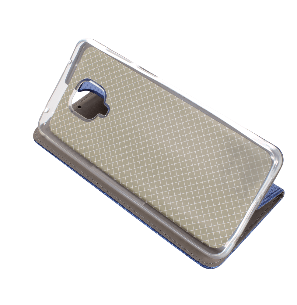 Xiaomi Redmi Note 9S oldalra nyíló flipes bőrtok rombusz mintás sötétkék