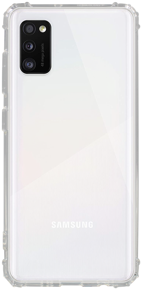 Samsung Galaxy A41 ( SM-A415F) szilikon tok közepesen ütésálló légpárnás sarok   átlátszó