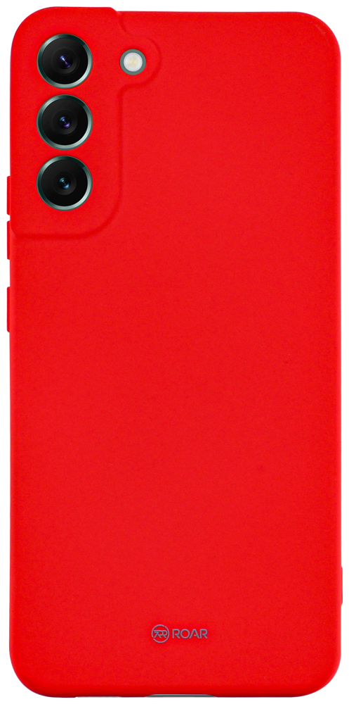Samsung Galaxy S22 Plus 5G (SM-S906B) szilikon tok gyári ROAR kameravédővel piros