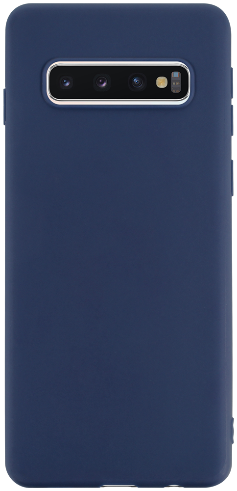 Samsung Galaxy S10 (SM-G973) szilikon tok matt sötétkék
