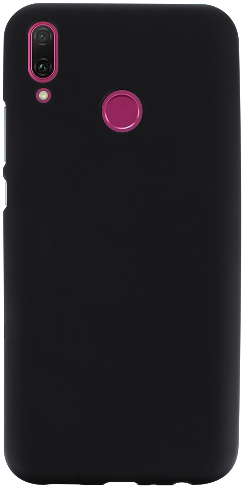Huawei Y9 2019 szilikon tok matt-fényes keret fekete