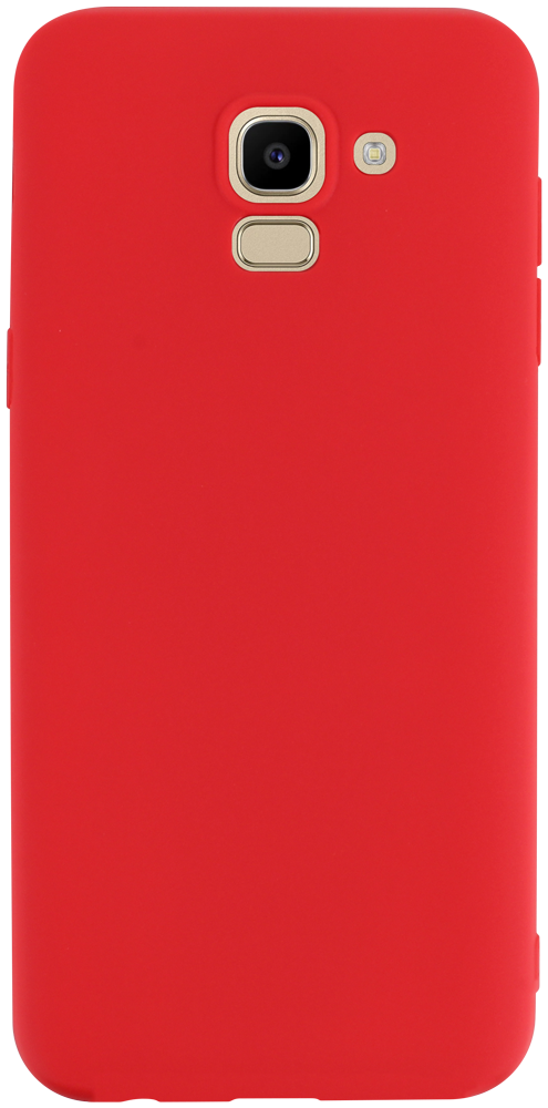 Samsung Galaxy J6 2018 (J600) szilikon tok matt piros