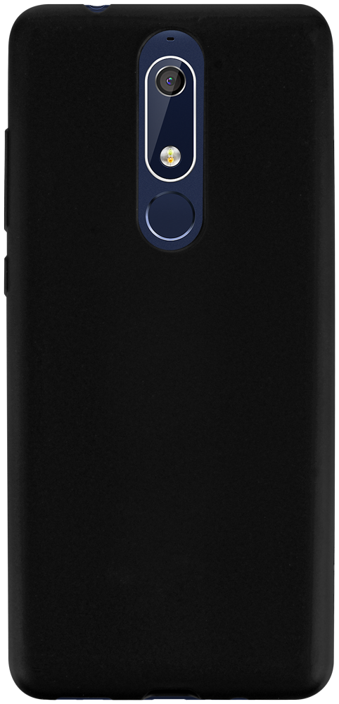 Nokia 5 2018 (Nokia 5.1) szilikon tok matt fekete