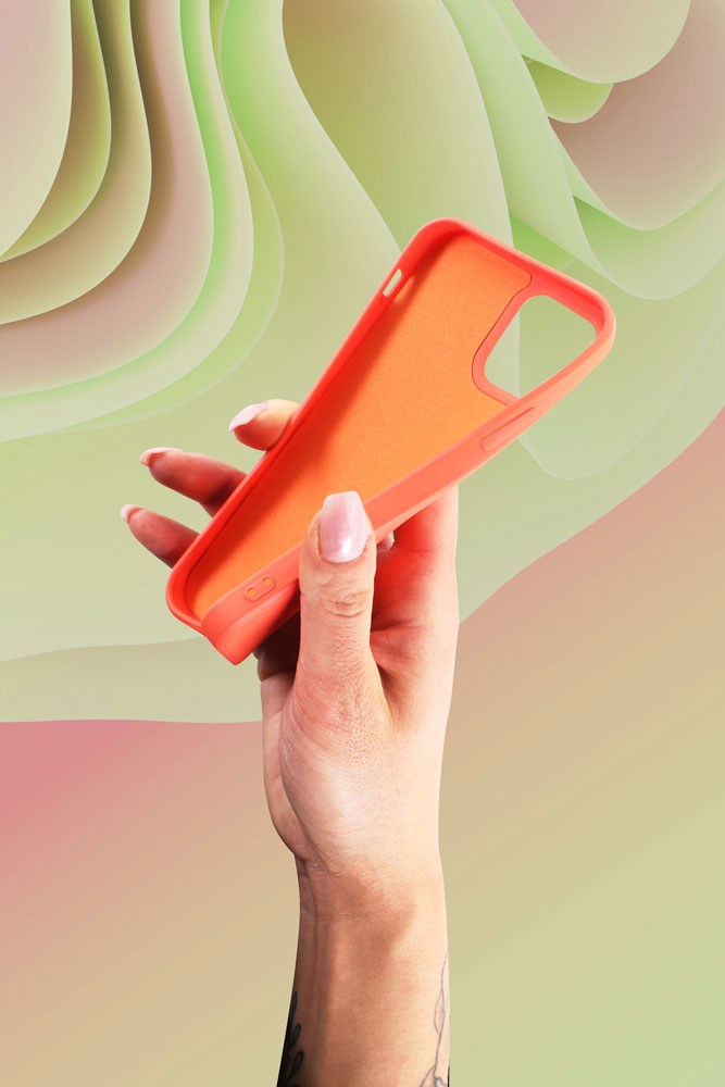 Samsung Galaxy A50s (SM-A507F) szilikon tok matt barackszínű