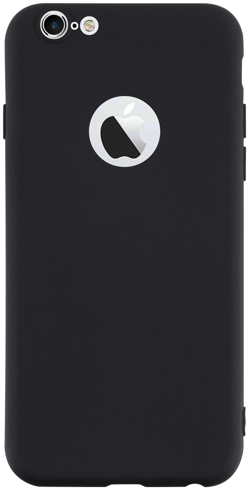 Apple iPhone 6 szilikon tok logó kihagyós fekete