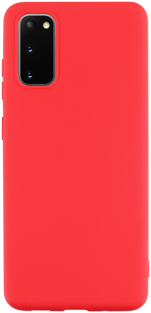 Samsung Galaxy S20 (SM-G980F) szilikon tok matt piros