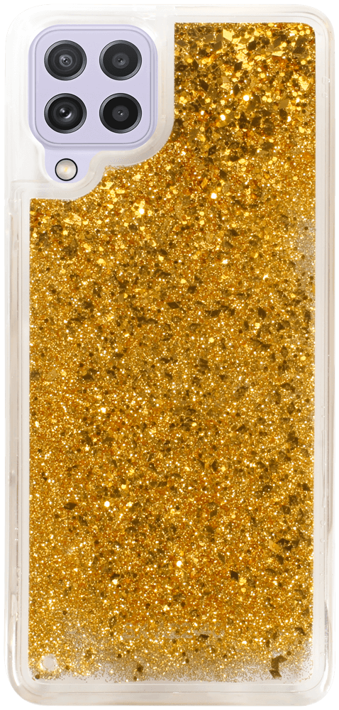 Samsung Galaxy A22 4G (SM-A225F) szilikon tok gyári Liquid Sparkle arany