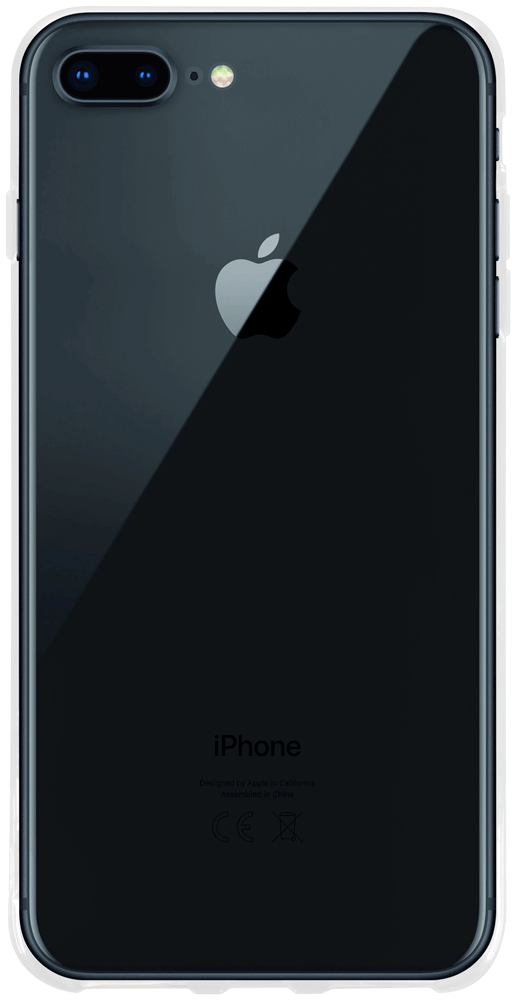 Apple iPhone 8 Plus szilikon tok közepesen ütésálló kameravédővel átlátszó