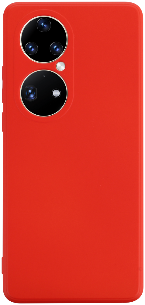 Huawei P50 Pro szilikon tok matt piros