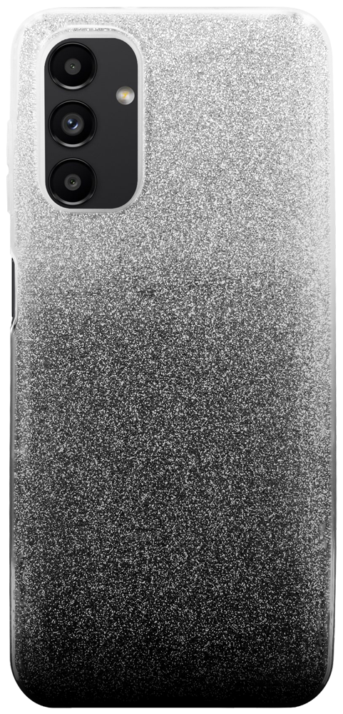 Samsung Galaxy A13 5G (SM-A136) szilikon tok csillogó hátlap fekete/ezüst