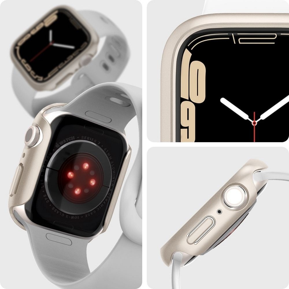 Apple Watch 7 (41mm) műanyag tok SPIGEN Thin Fit csillagfény