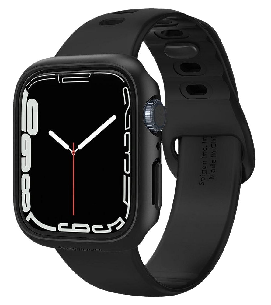 Apple Watch 7 (41mm) műanyag tok SPIGEN Thin Fit fekete