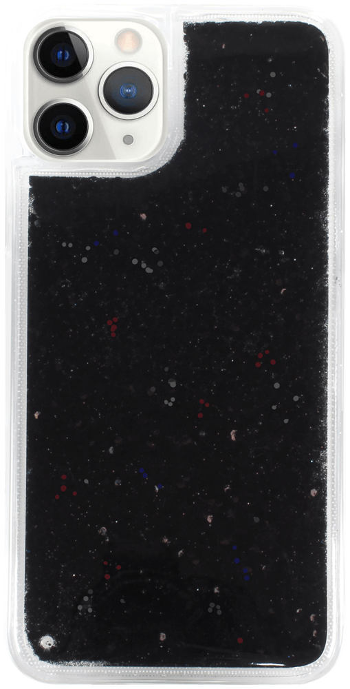 Apple iPhone 11 Pro szilikon tok Liquid Glitter fekete