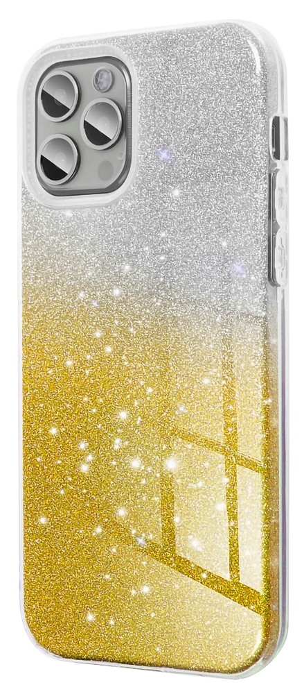 Apple iPhone XS szilikon tok csillogó hátlap arany/ezüst