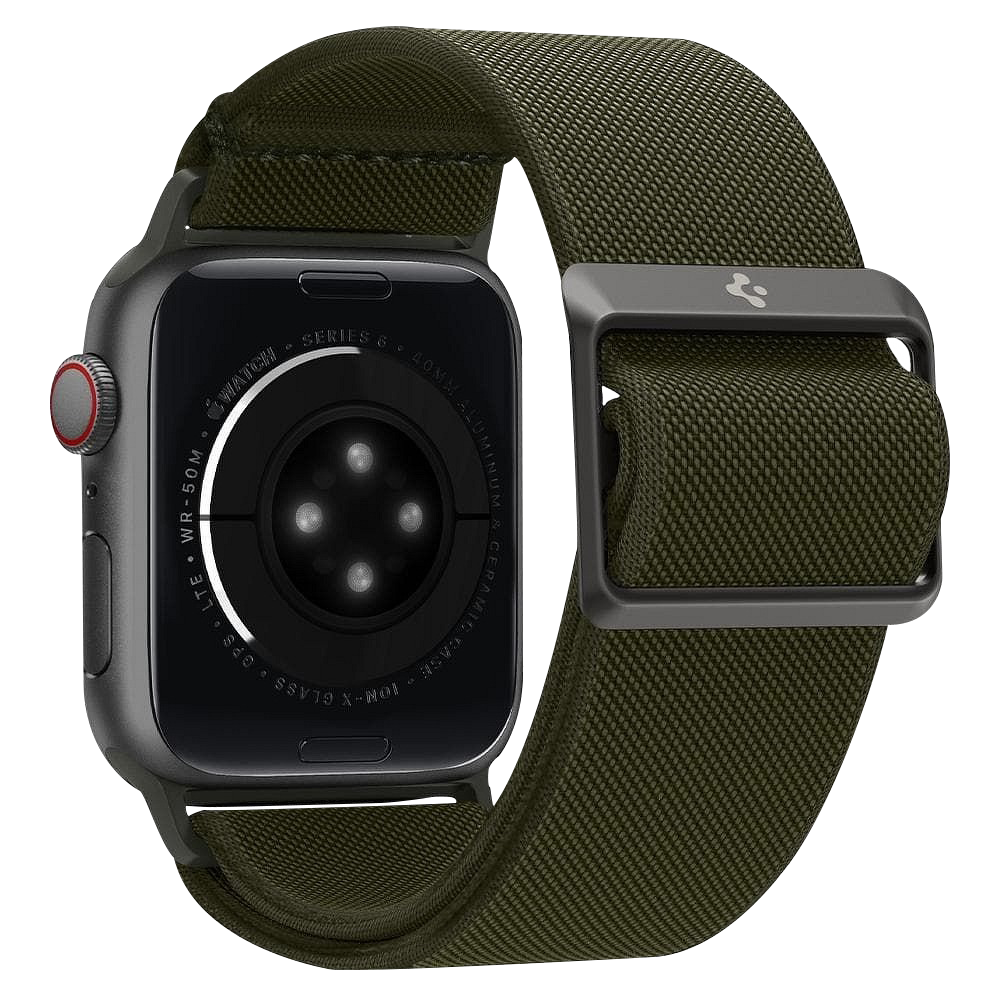Apple Watch 7 (41mm) szövetszíj SPIGEN Fit Lite khaki