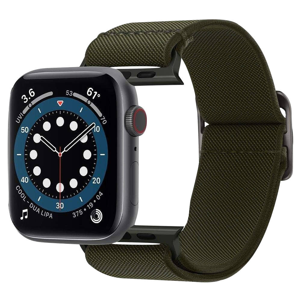 Apple Watch 5 (40mm) szövetszíj SPIGEN Fit Lite khaki