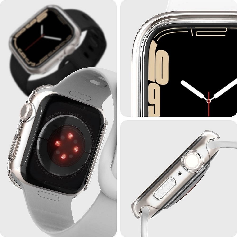 Apple Watch 7 (41mm) műanyag tok SPIGEN Thin Fit átlátszó