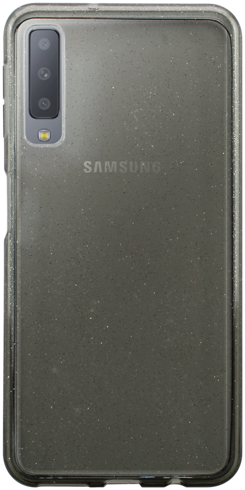 Samsung Galaxy A7 2018 (SM-A750F) szilikon tok csillogó füstszínű