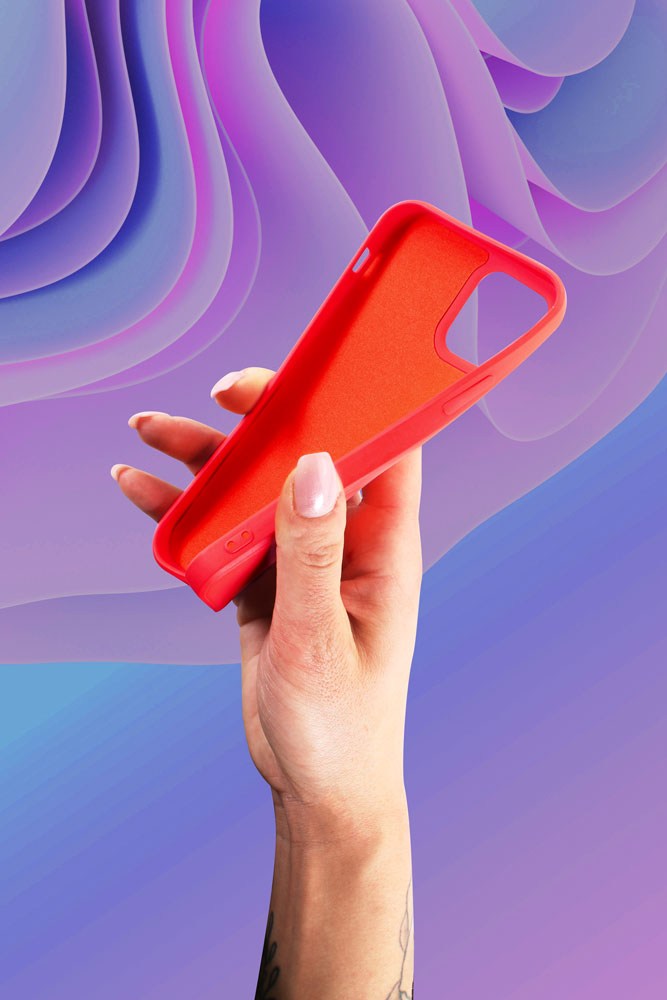 Huawei P Smart 2020 szilikon tok matt piros