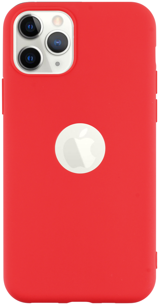 Apple iPhone 11 Pro szilikon tok logó kihagyós piros