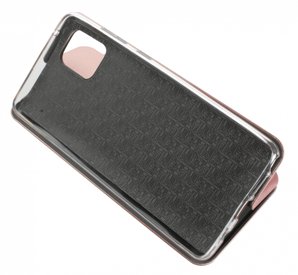 Samsung Galaxy Note 10 Lite (SM-N770F) oldalra nyíló mágneses flipes bőrtok prémium minőség rozéarany