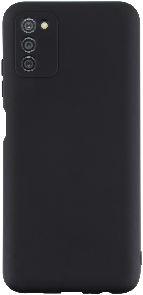 Samsung Galaxy A03s (SM-A037F) szilikon tok kameravédővel matt fekete