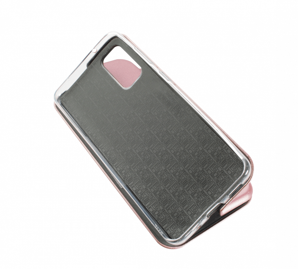 Samsung Galaxy S20 (SM-G980F) oldalra nyíló mágneses flipes bőrtok prémium minőség rozéarany