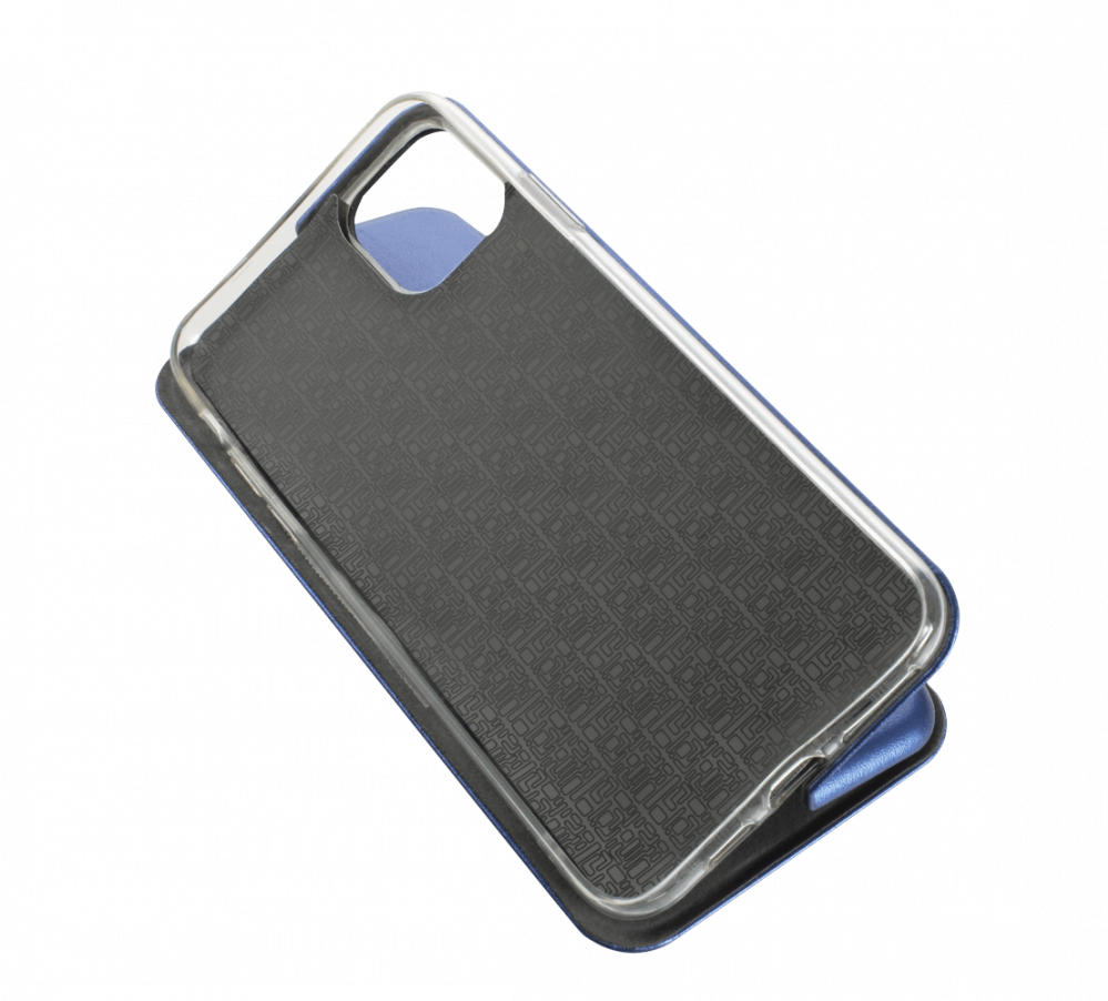 Apple iPhone 11 Pro Max oldalra nyíló mágneses flipes bőrtok prémium minőség sötétkék