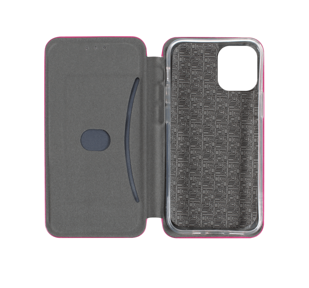 Apple iPhone 12 Mini oldalra nyíló mágneses flipes bőrtok prémium minőség rózsaszín