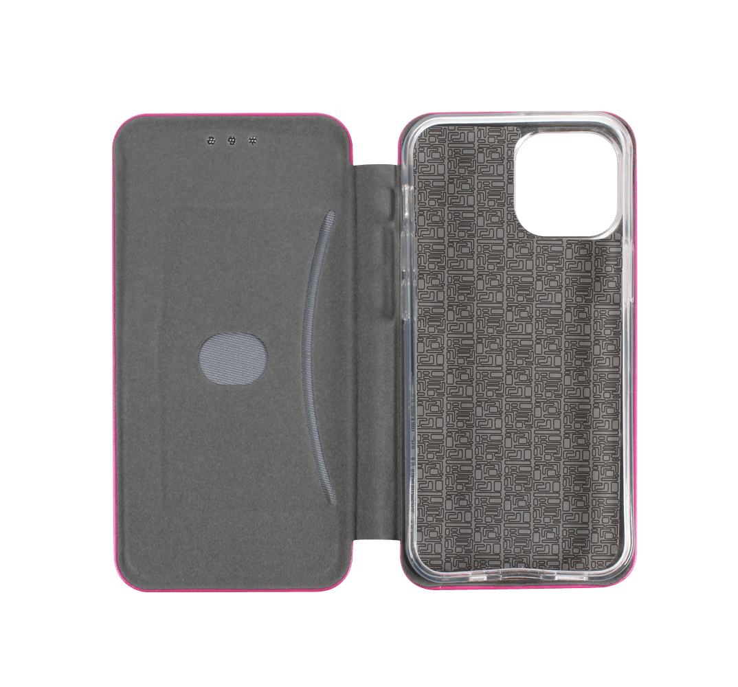 Apple iPhone 13 Mini oldalra nyíló mágneses flipes bőrtok prémium minőség rózsaszín