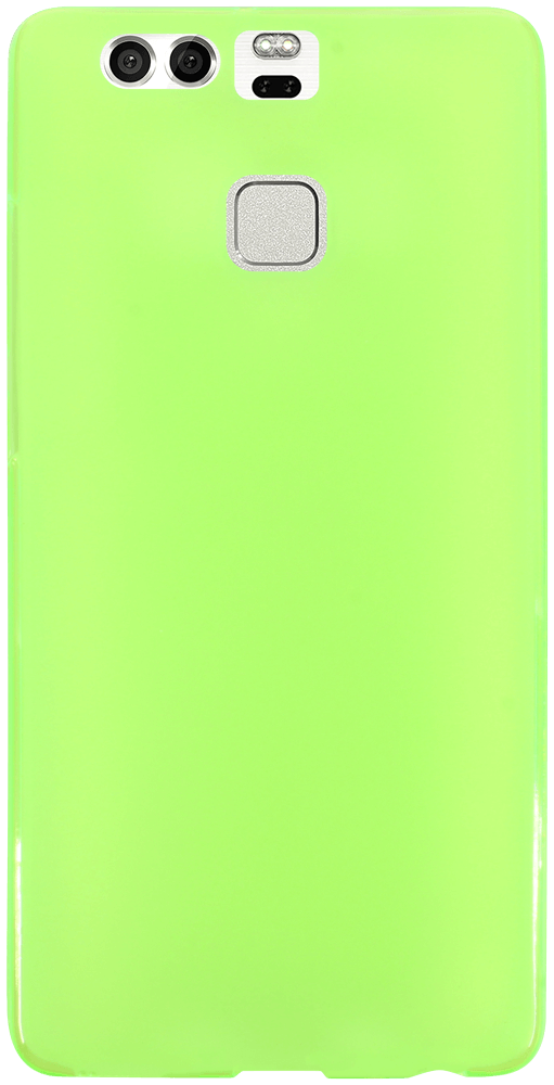 Huawei P9 szilikon tok matt-fényes keret zöld