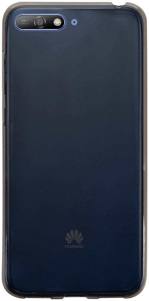 Huawei Y6 2018 szilikon tok átlátszó füstszínű